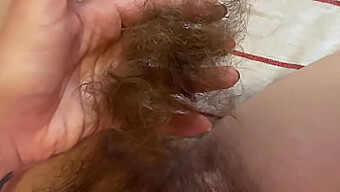 Close-Up Of Trimming My Lengthy Pussy Hair Up Close