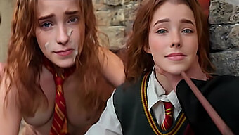 Cavalgada Caseira De Hermione Granger Com Grandes Seios Naturais