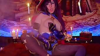 Mona Megistus' Seductive Cosplay Performance With Pov View