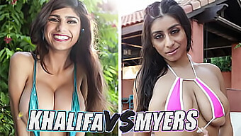 Violet Myers Tar På Seg Mia Khalifa I En Het Samling Av Erotiske Scener